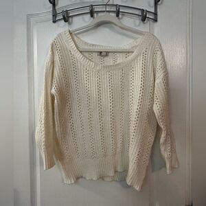 Arizona Jean Company Cream‎ Loose Knit Sweater XL Women’s